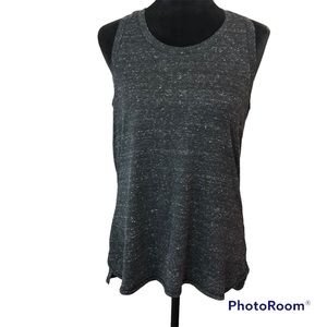 Athletic Works Racerback Tank Top Large Charcoal Grey